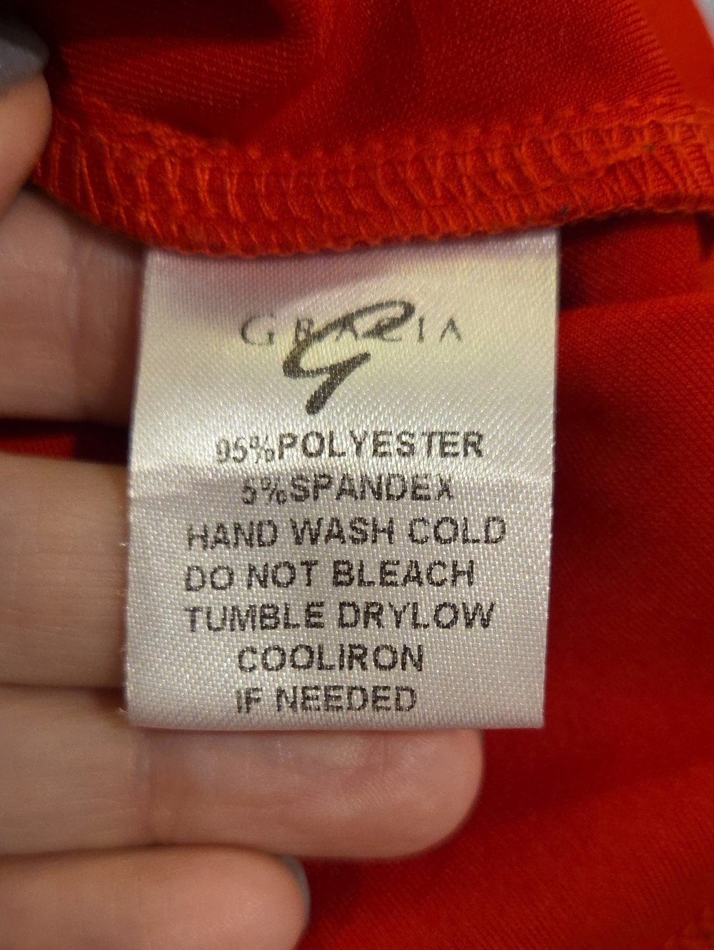 Gracia Red One-Shoulder Ruffle Peplum Top Size S! - Picture 3 of 8